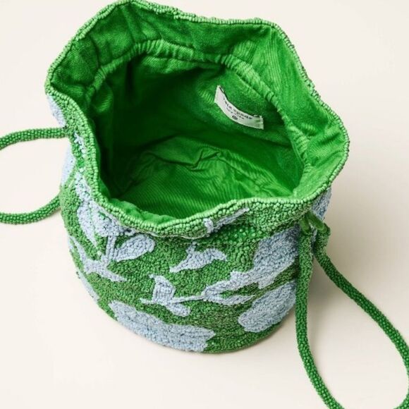 Kate Spade Floral Beaded Drawstring Bag! - Picture 3 of 5